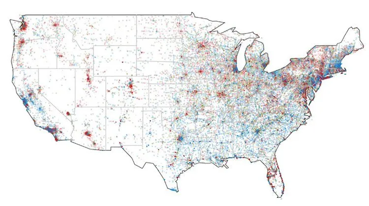 Map of Member Sales Density By Zip